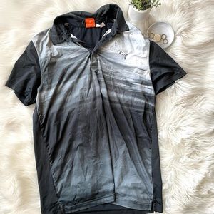 Mens Puma Tie Dye Athletic Golf Shirt